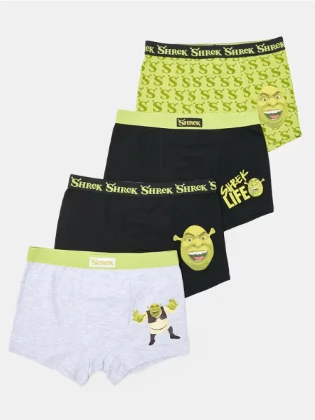 Sinsay boxerky s potiskem 4 pack Shrek neonová