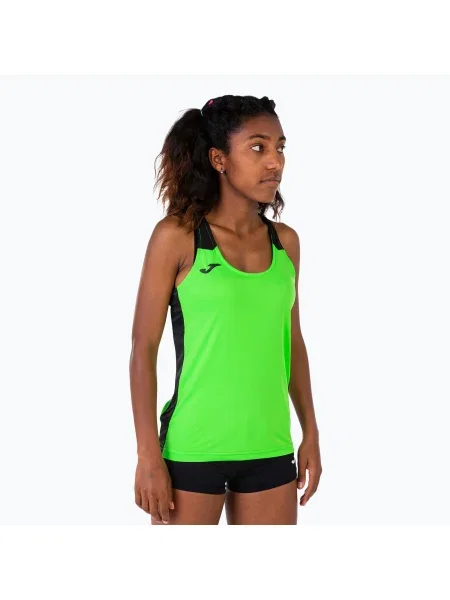 Tricou de alergare pentru femei Joma Record II Tank Top fluor green/black negru