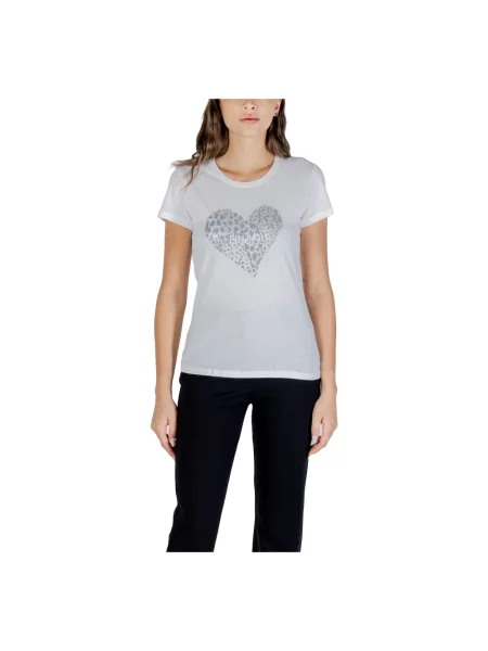 Koszulka Liu Jo z nadrukiem w serca biała
