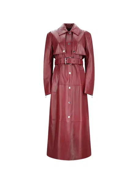 Trencz Max Mara skórzany czerwony