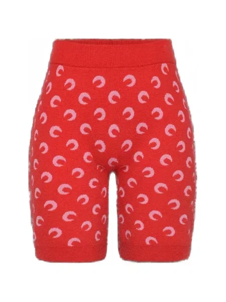 Pantaloni scurți Marine Serre din jacard roșu