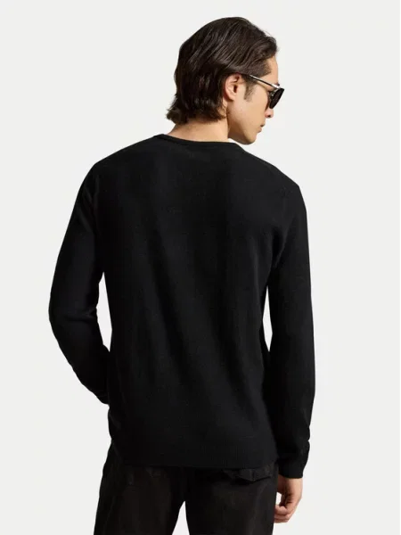 Вълнен пуловер Polo Ralph Lauren мъжки черно