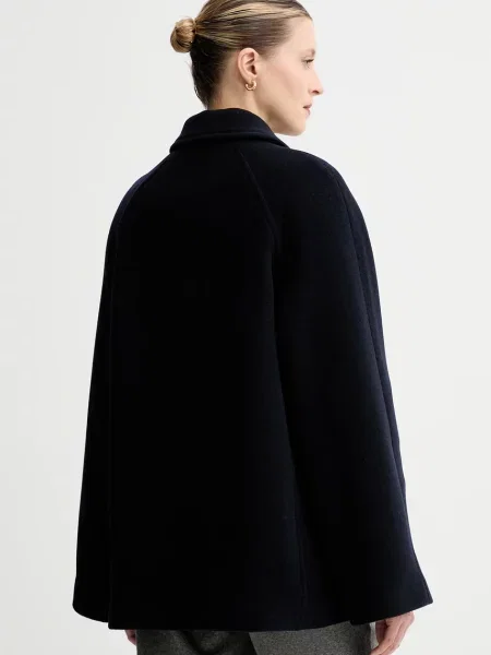 Samsoe Samsoe kurtka wełniana ALMA granatowy