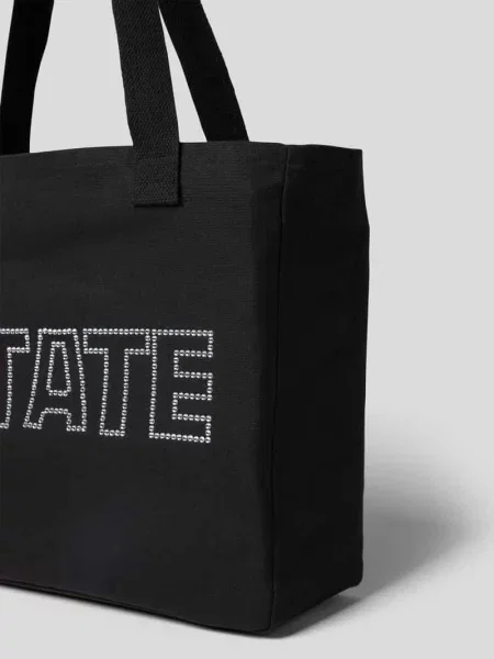 Torba shopper z aplikacją z metką Rotate czarna