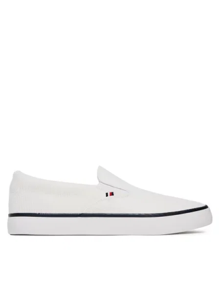 Tommy Hilfiger Tenis superge Th Hi Vulc Core Low Ii Slipon bela