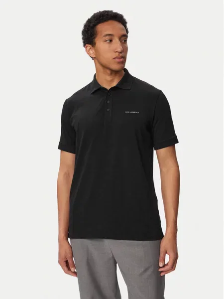 Polo majica Karl Lagerfeld crna