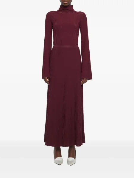 Spódnica plisowana Adam Lippes czerwona