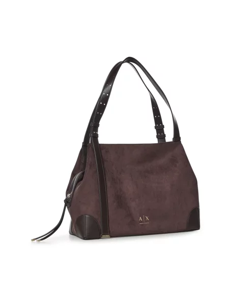 Torebka hobo Armani Exchange brązowa