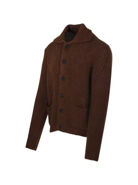 Gulerat cardigan Fabrizio Del Carlo maro