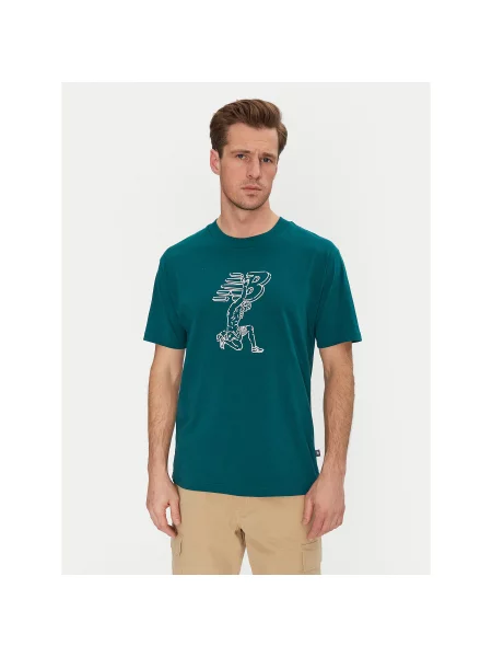 New Balance T-shirt Relaxed Fit zelena