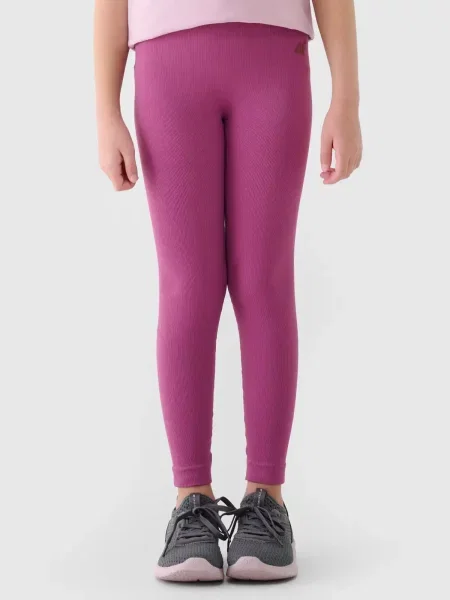 4F legginsy dla dziewczynek różowe
