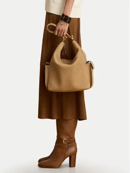 Kabelka LAUREN RALPH LAUREN hnědá