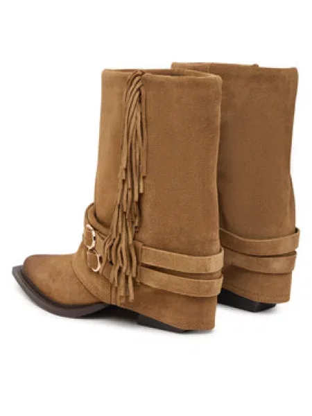 Steve Madden Kaubojiški batai Hadly Tamsiai ruda