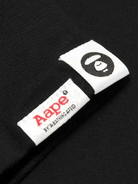 Lung tricou Aape By A Bathing Ape cu imagine negru