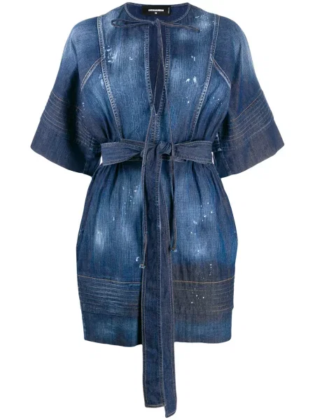 Rochie din denim Dsquared2 albastru