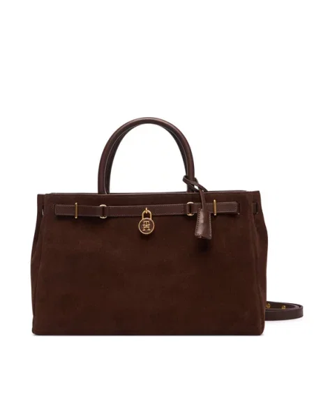 Tommy Hilfiger Táska American Icon Tote Suede barna