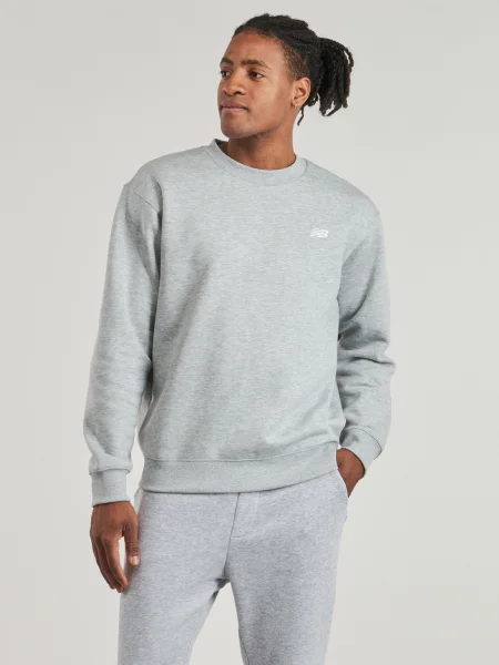 Fleecová fleecová mikina New Balance sivá