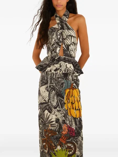 Haljina Farm Rio s printom crna