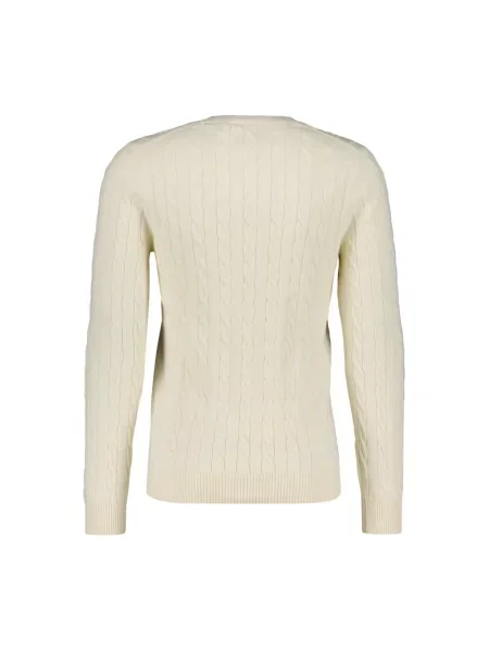 Dzianinowy sweter Gant beżowy