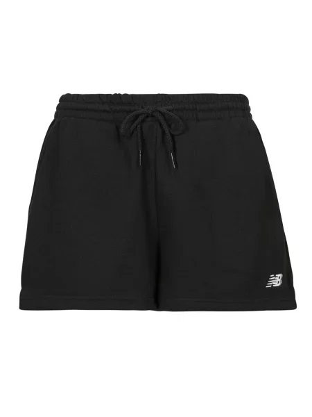 Krátké froté kraťasy New Balance s vysokým pasem černé