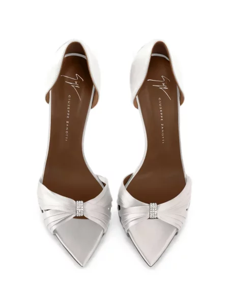 Stras sandale Giuseppe Zanotti alb