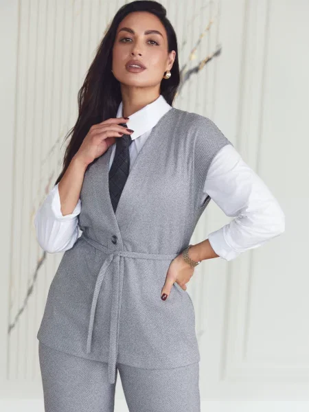 Жилет класичний Seventeen світло-сірий сірий