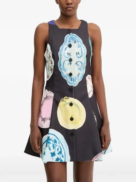 Rochie mini Stine Goya cu imagine negru