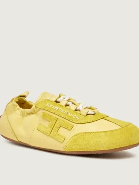 Elisabetta Franchi Teniși din piele | piele întoarsă galben