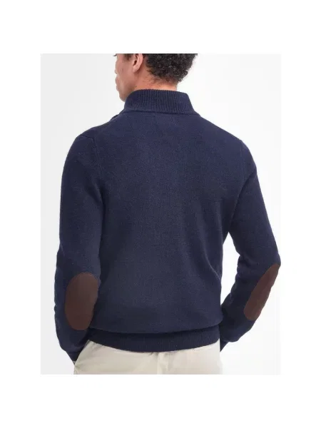Sweter Barbour z naszywkami niebieski