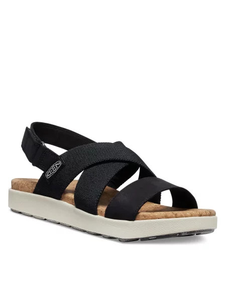 Sandali Keen Elle Criss Cross Black/Birch črna