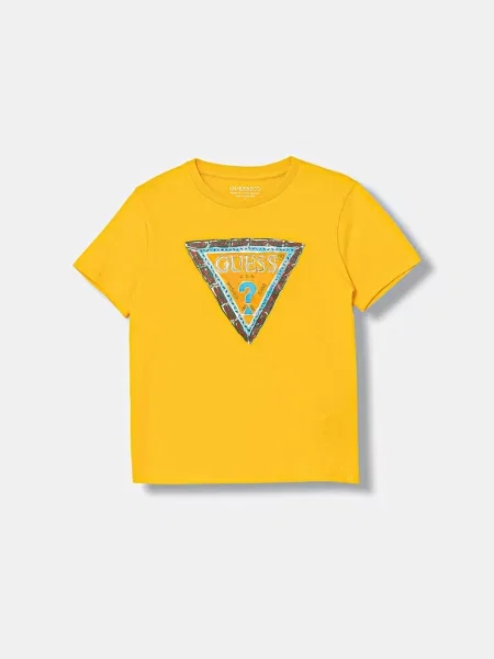 Guess Majica Regular Fit rumena