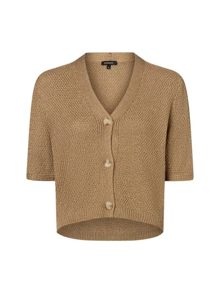 More & More Kardigan Kobiety dzianina grubo tkana wypukły wzór tkaniny 34 beżowy