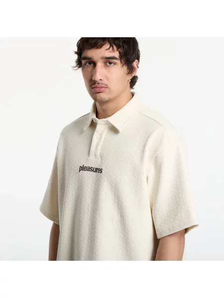 Tricou PLEASURES Cable Polo Ecru M