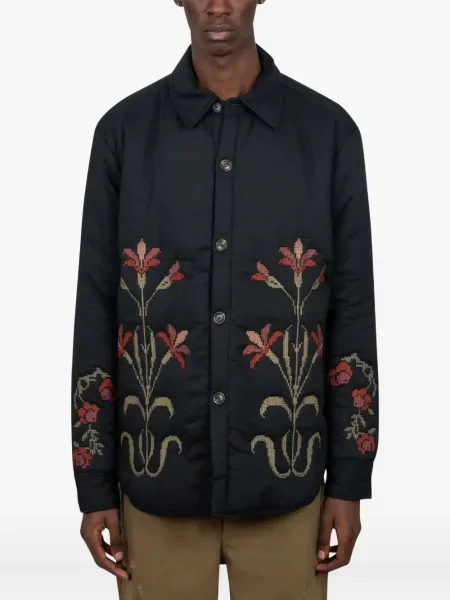 Geacă Baziszt cu model floral negru