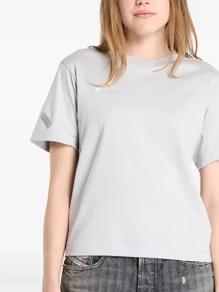 Футбол тениска с дълъг ръкав Adidas на райета мъниста бяло