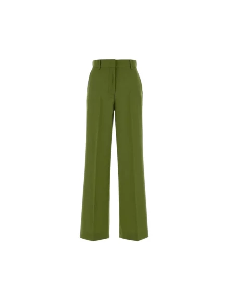 Spodnie Weekend Max Mara wełniane zielone