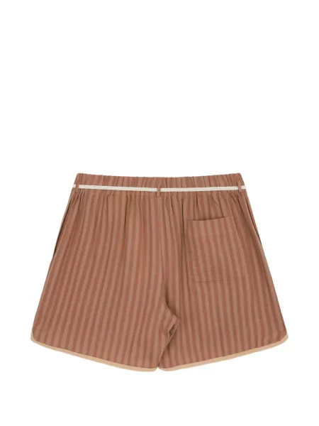 Pantaloni scurți Young N Sang cu cordon maro