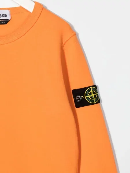 Bluza nierozpinana dziecięca Stone Island pomarańczowa