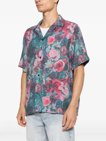Scurt cămașă Les Deux cu model floral cu imagine verde
