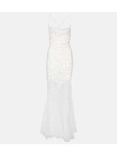 Rochie Rabanne transparente alb