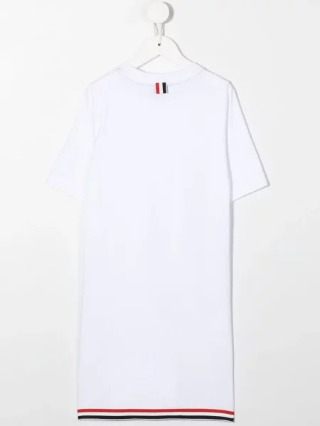 Sukienka koszulowa dziecięca Thom Browne biała
