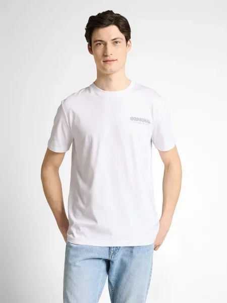 TOM TAILOR DENIM Tricou gri deschis / negru alb