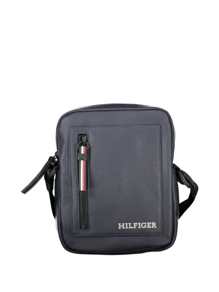 Geantă crossbody Tommy Hilfiger cu autograf albastru