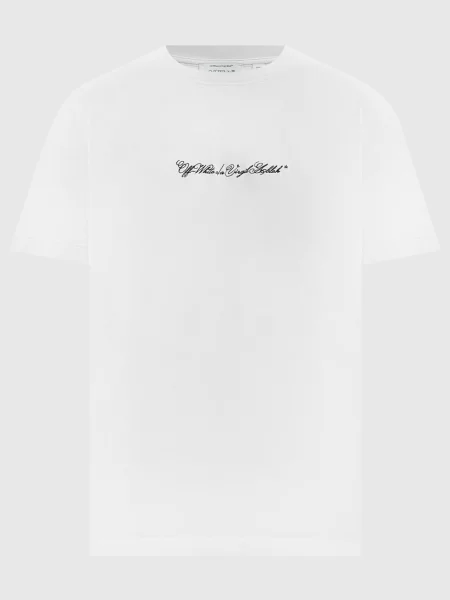 Футболка з вишивкою Script Arrow Off-white зелена
