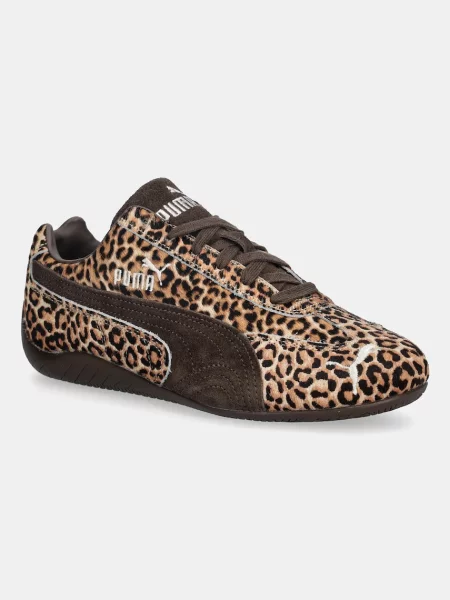 Puma sneakers din piele întoarsă Speedcat Wild Wns maro negru