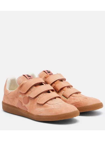 Sneakerși Isabel Marant din piele de căprioară roz