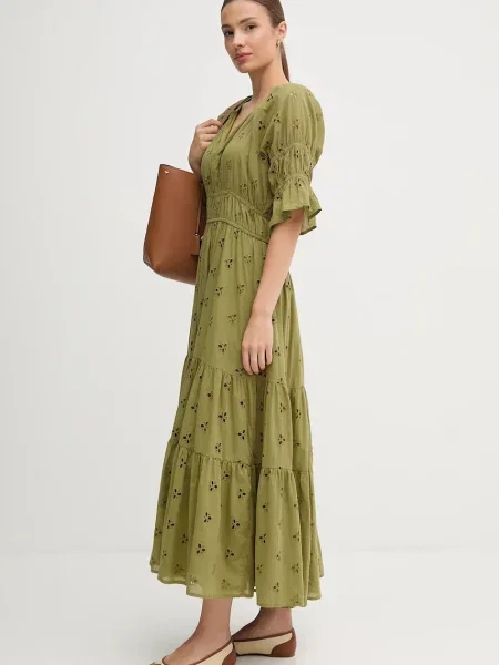 Hoss Intropia sukienka maxi rozkloszowana zielony