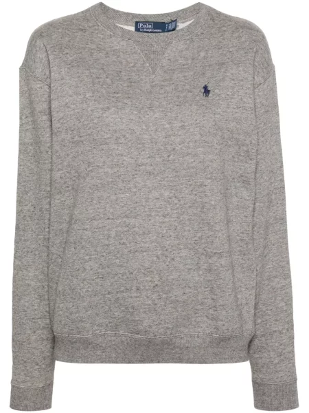Pantaloni Polo Ralph Lauren din tweed cu broderie de costum alb