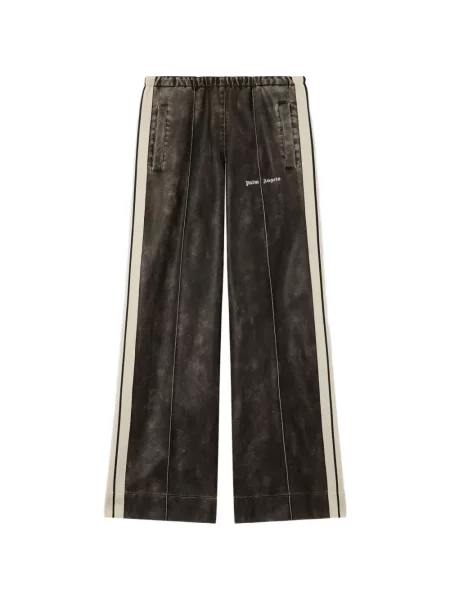 Pantaloni Palm Angels clasici alergare cu autograf gri