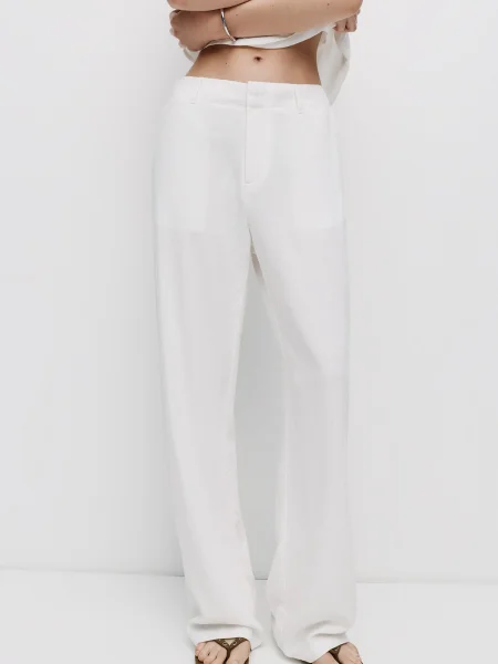 Pull&Bear Hlače bela